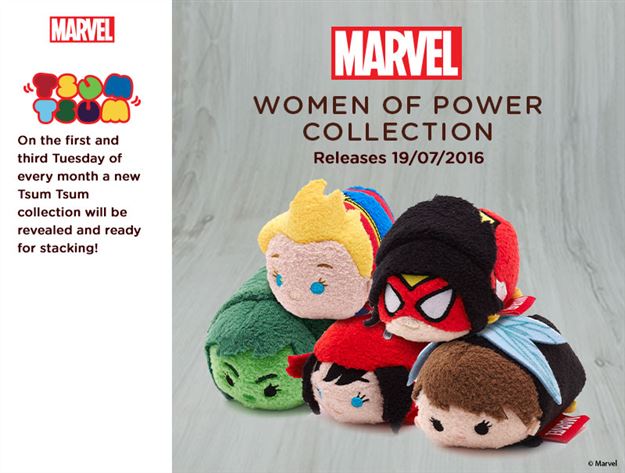 Tsum Tsum Plush News! Marvel Women of Power Tsum Tsums coming in two weeks!