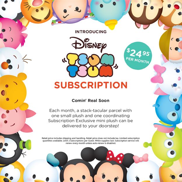 Tsum Tsum Plush News from D23 including an upcoming upcoming Tsum Tsum Subscription!