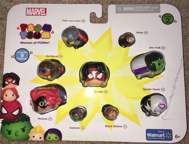 New Walmart Exclusive Marvel Tsum Tsum Series 2 Vinyl Women of POWer 9 pack found!