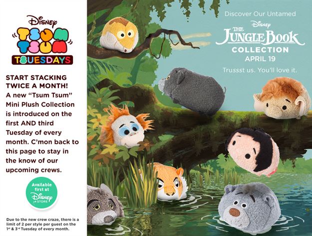 Happy Tsum Tsum Tuesday!!  Star Wars Episode 1 Tsum Tsums released and Jungle Book in two weeks!