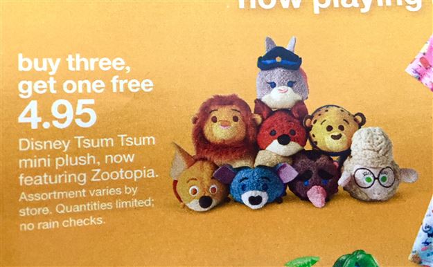 Tsum Tsums on Sale at Target this week including Zootopia!