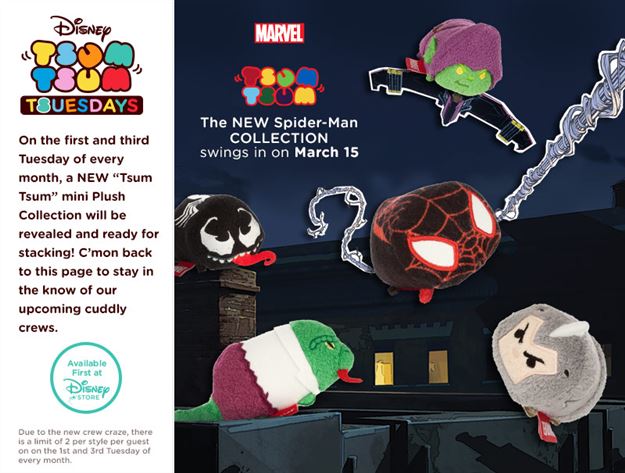 Happy Tsum Tsum Tuesday!! Tangled, Easter, and Bambi Tsums released!  Ultimate Spider-Man in two weeks!