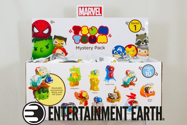 A close look at the Tsum Tsum Stacking Vinyl Marvel Series 1 Mystery Packs with a giveaway courtesy of Entertainment Earth!