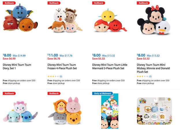Walmart adds lots of Tsums (including Star Wars and Marvel) to their website with many less than $3 a Tsum Tsum!