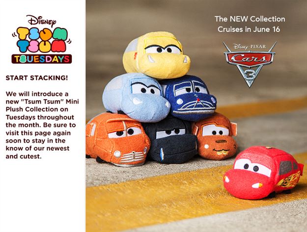 Tsum Tsum Plush News!  Cars 3 Collection coming June 16th!