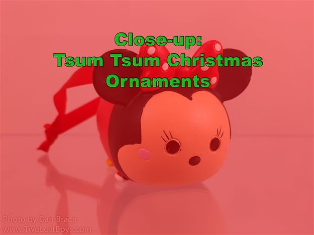 A close-up look at the Disney Store Tsum Tsum Christmas ornaments